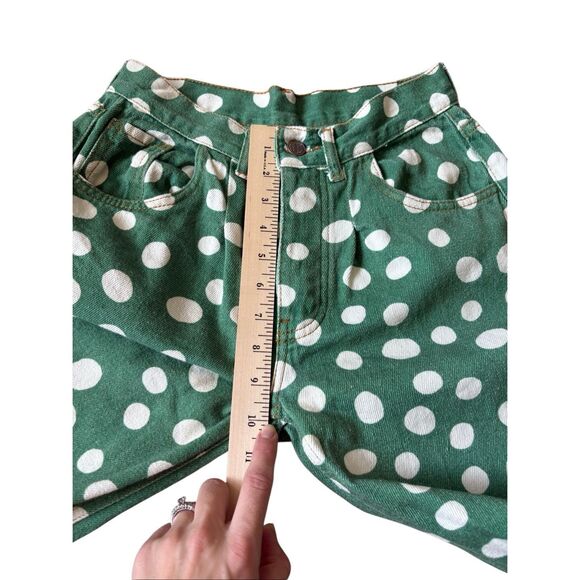Farm Rio Jeans Size 34 Green White Dot - Picture 6 of 11